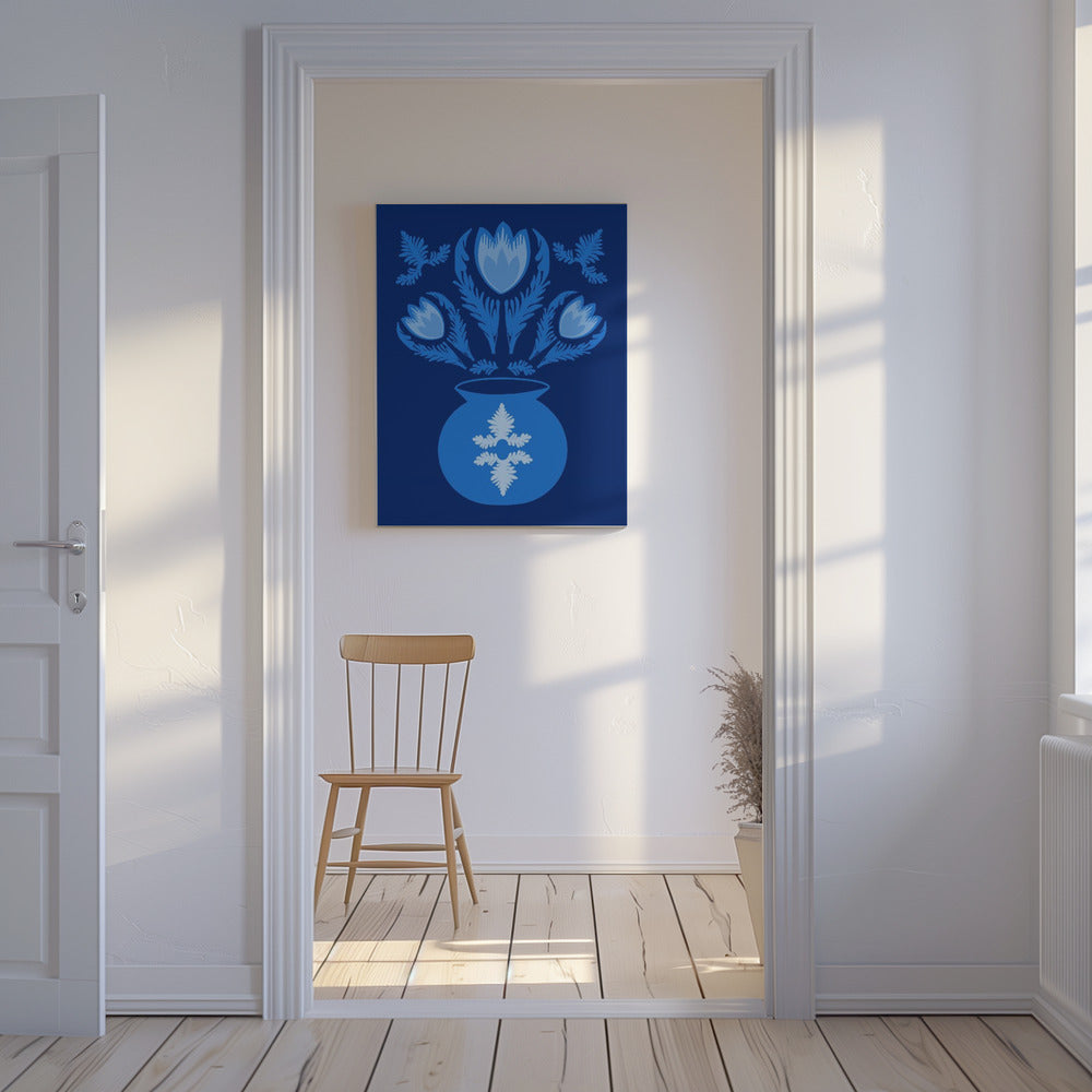 Lumnious Blue Tulips | Canvas