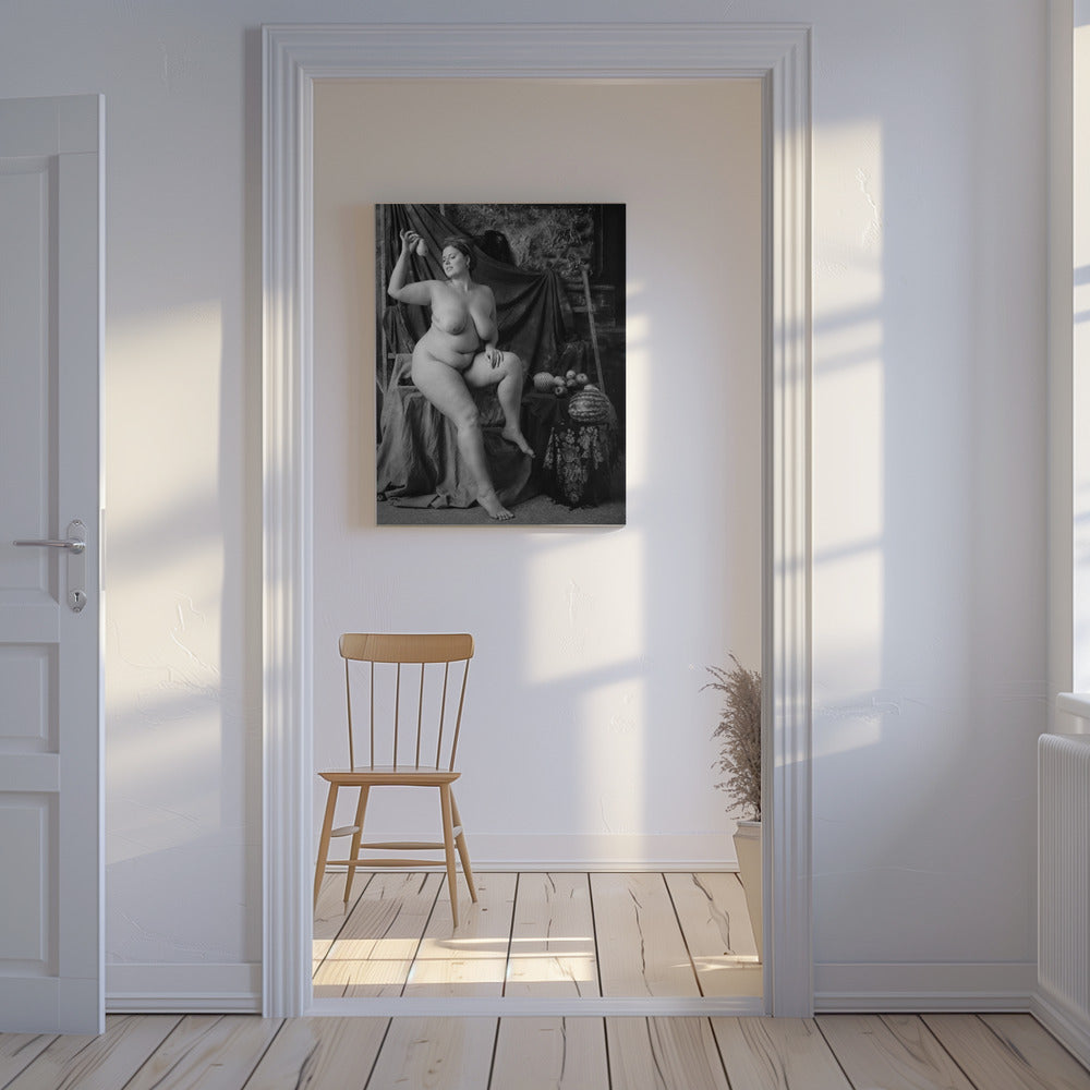 portrait of a girl with a pear | Canvas