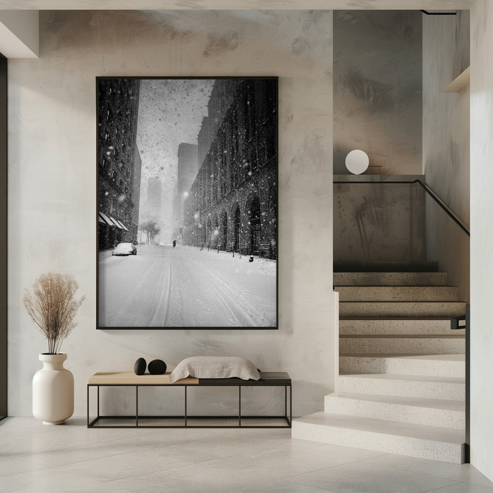 New York Walker in Blizzard | Poster