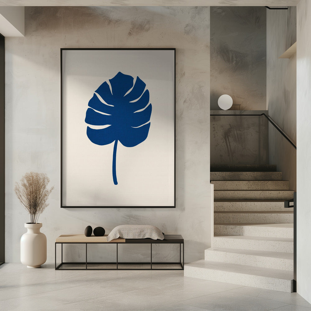 Monstera Canvas Blue | Poster