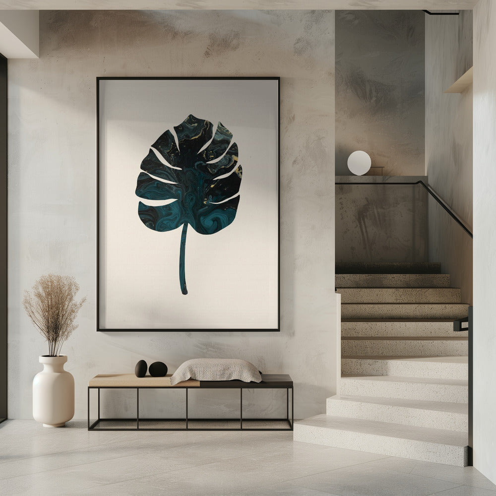 Monstera Marble Green | Poster
