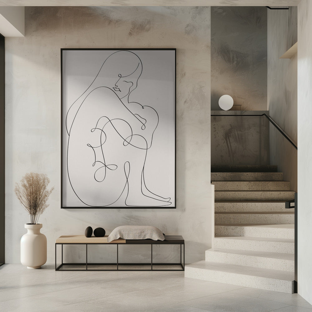 Woman Lines Black | Poster
