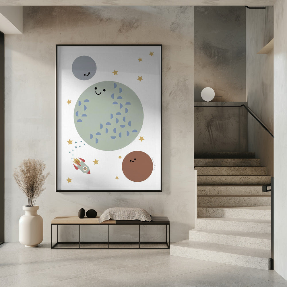 Solar Earth Moon | Poster