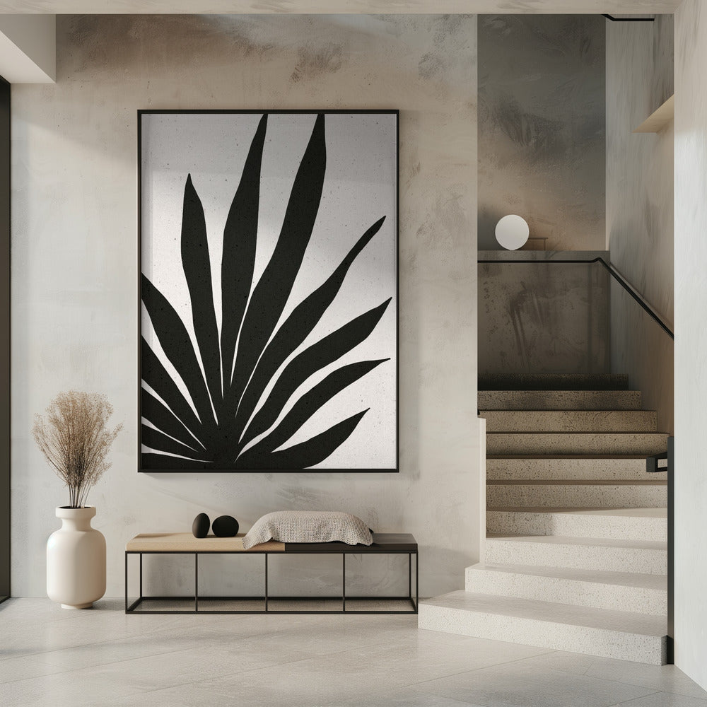 Abstract Black Leaves | Poster
