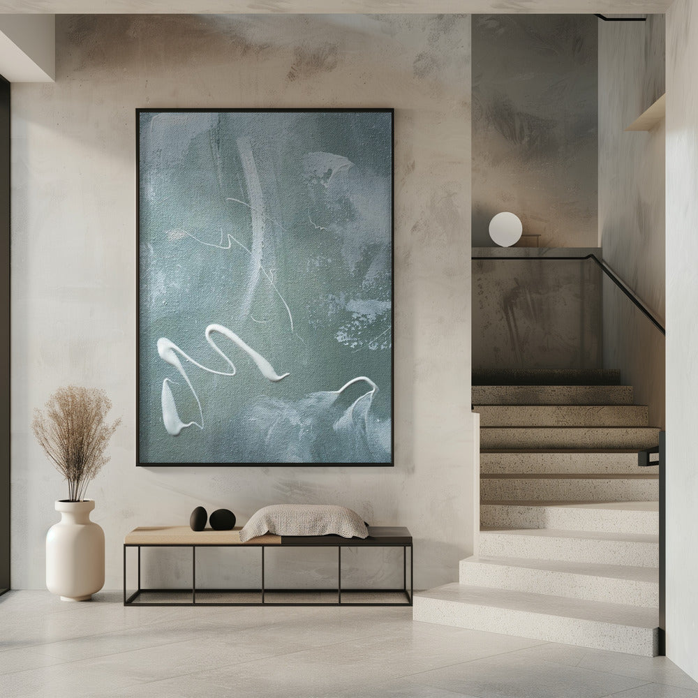 Green and White Acrylic | Poster