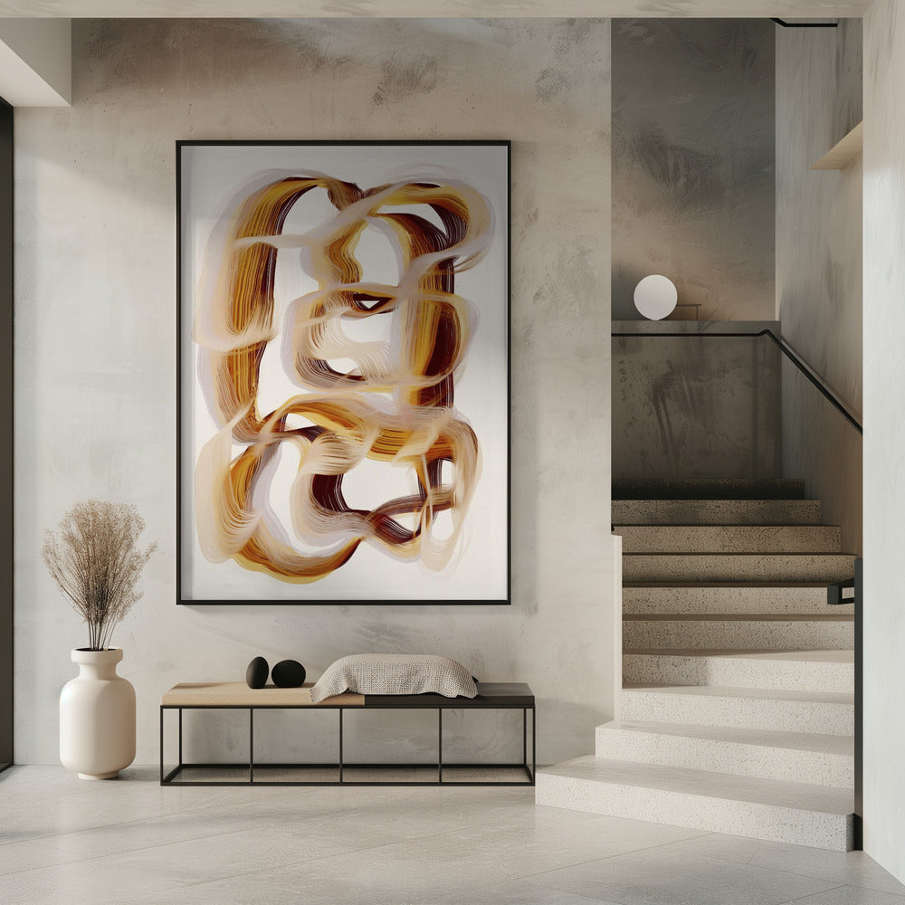 Flowing Amber Paths | Poster