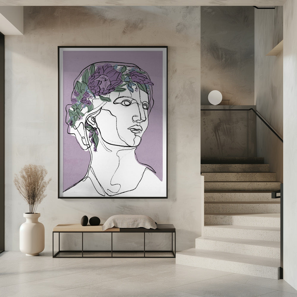 Floral Outline Muse | Poster