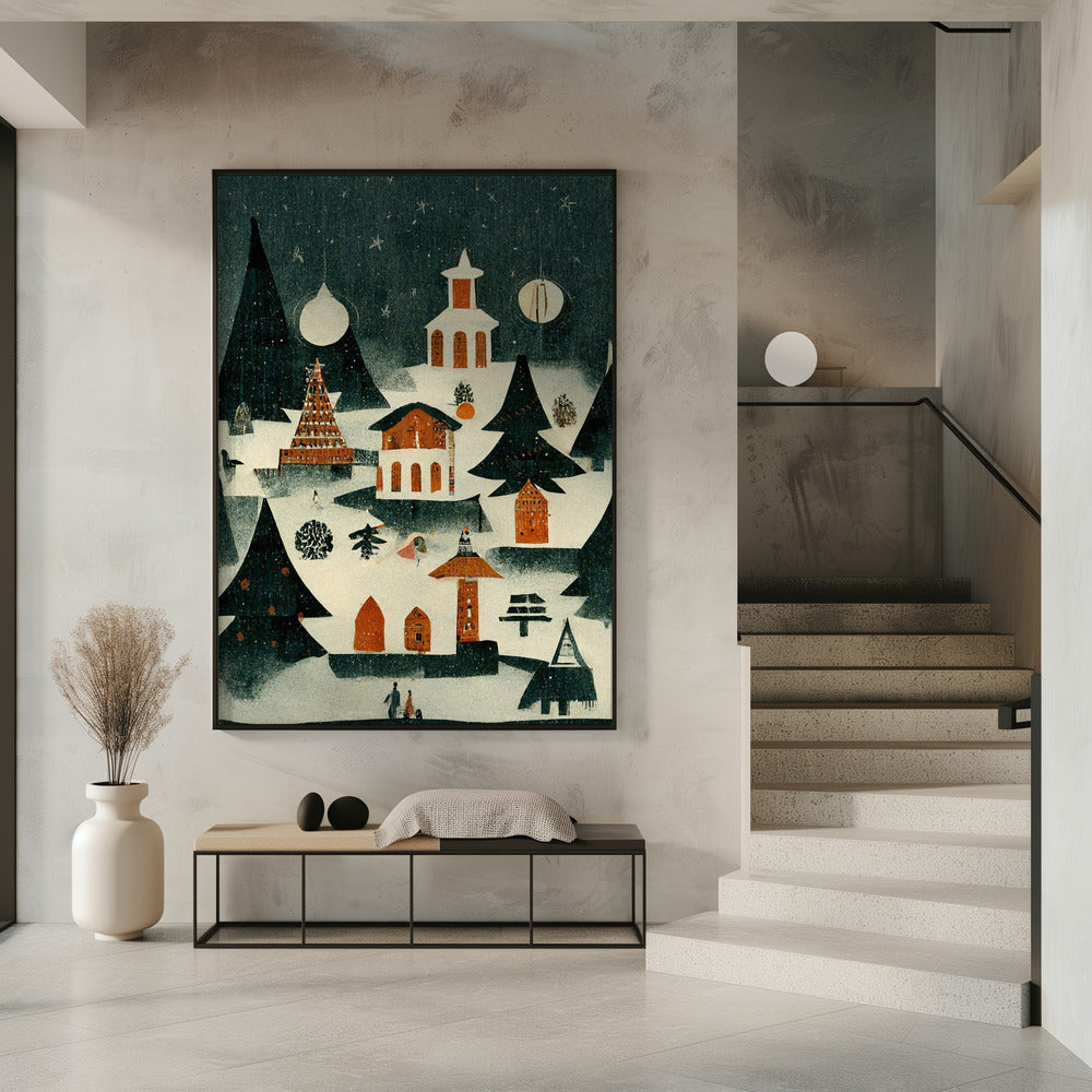 Winter Village Glow | Poster