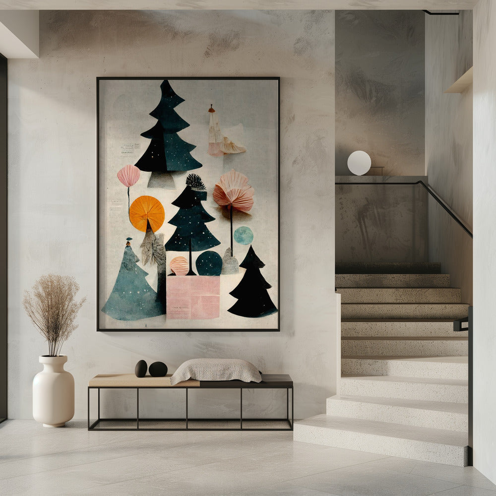 Cute Pine Tree Composition | Poster