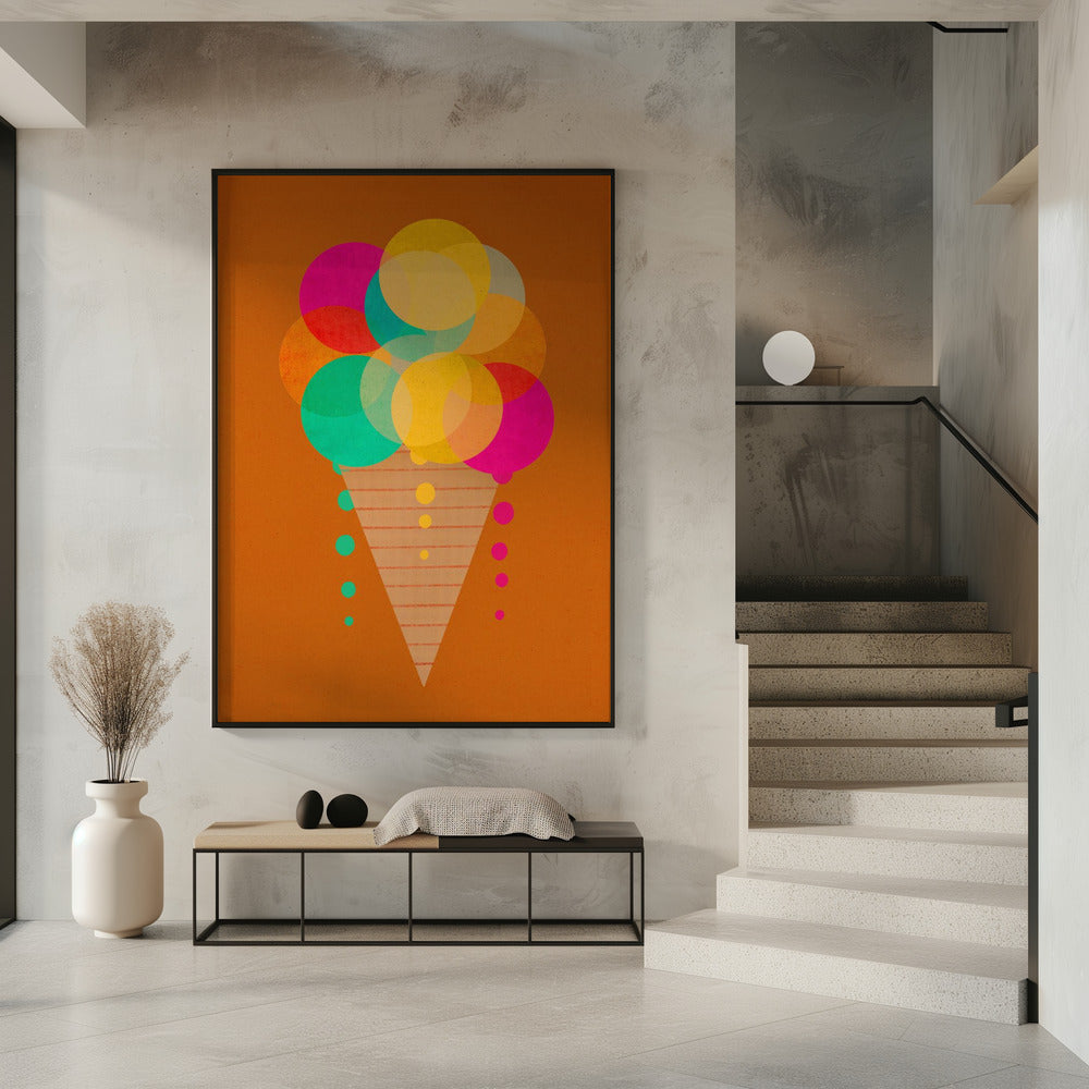 Rainbow Cone Delight | Poster