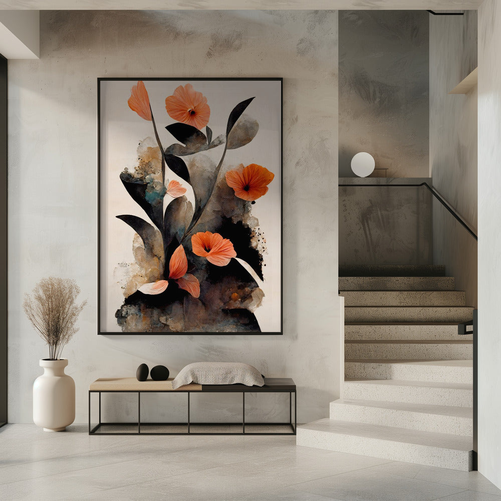 Coral Flowers | Poster