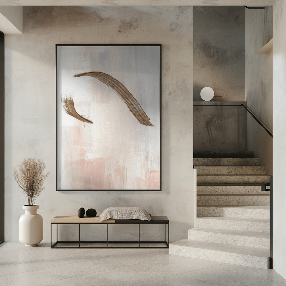 Elegant Brushstrokes in Earthy Tones | Poster