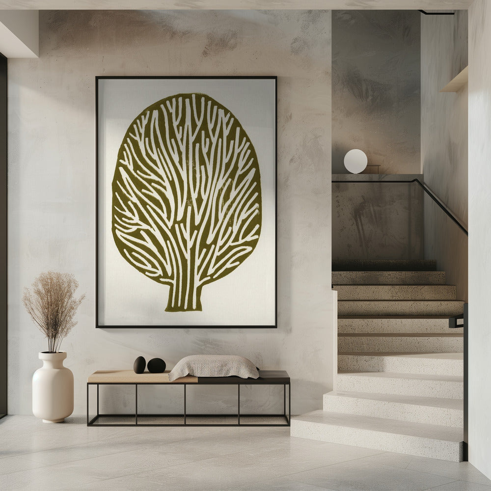 Linocut Tree | Poster