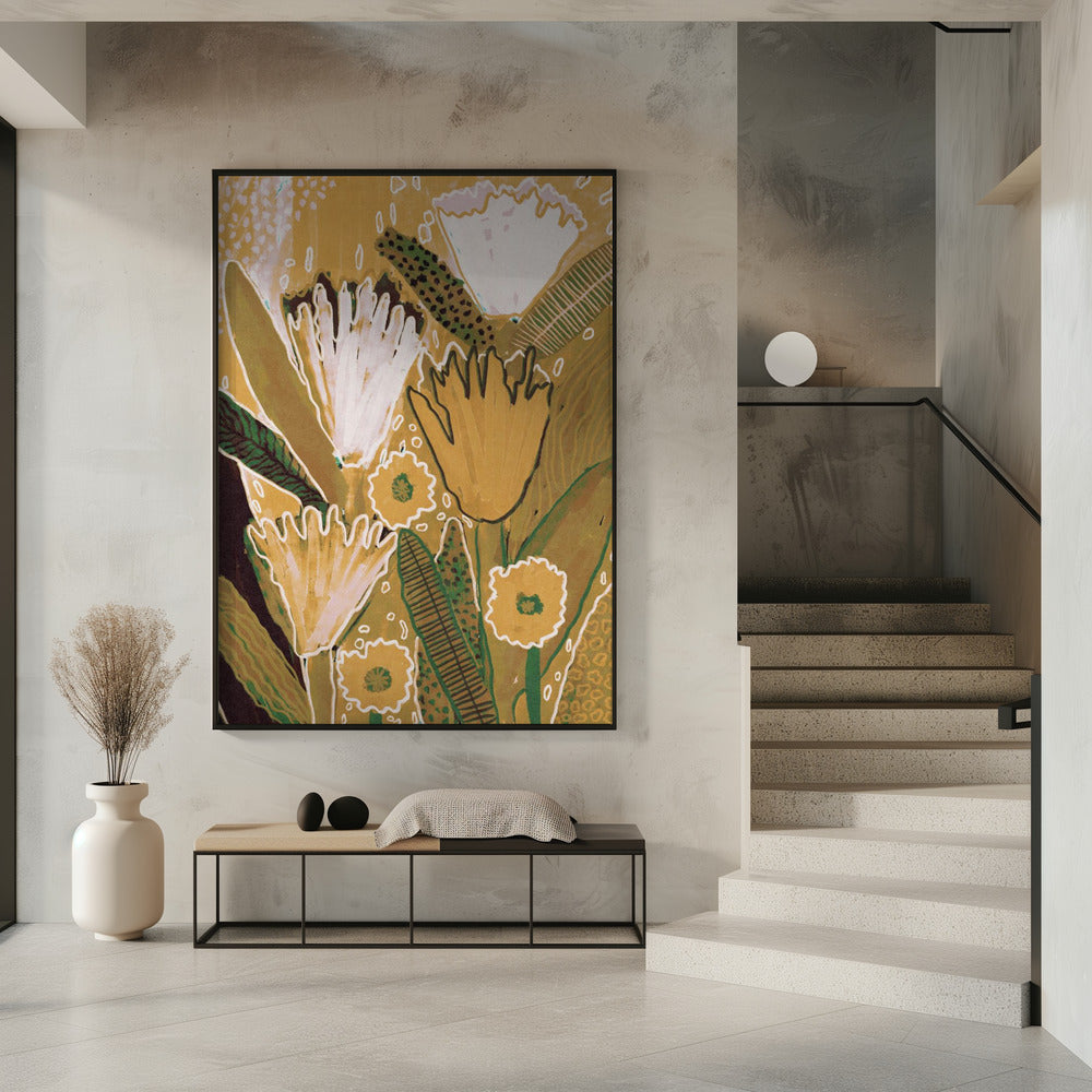 Magic Wildflowers / Yellow &amp; Green | Poster
