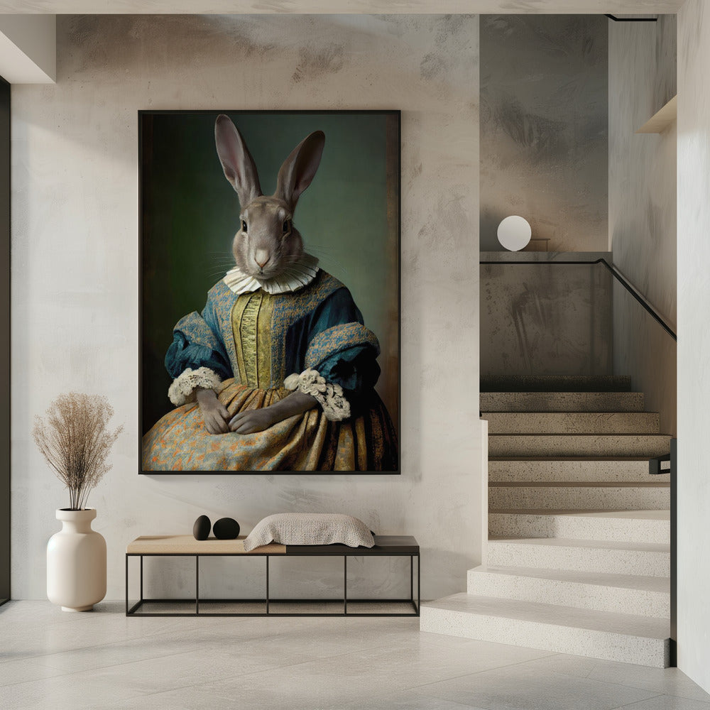 Regal Hare Portrait | Poster