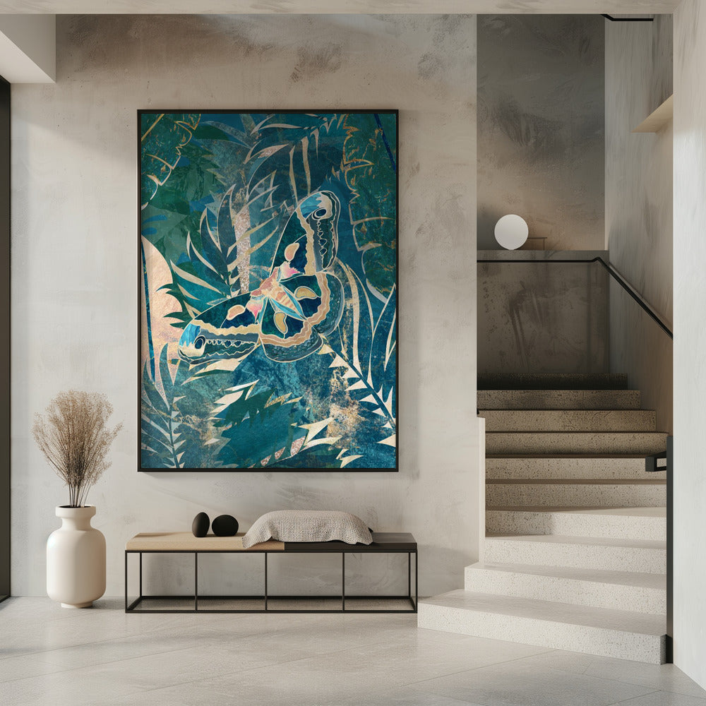 Moth in the rainforest | Poster