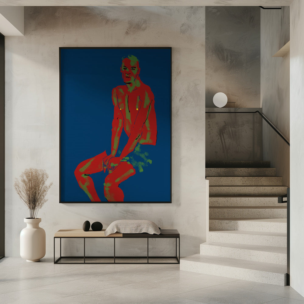 A Man Posing Blue | Poster