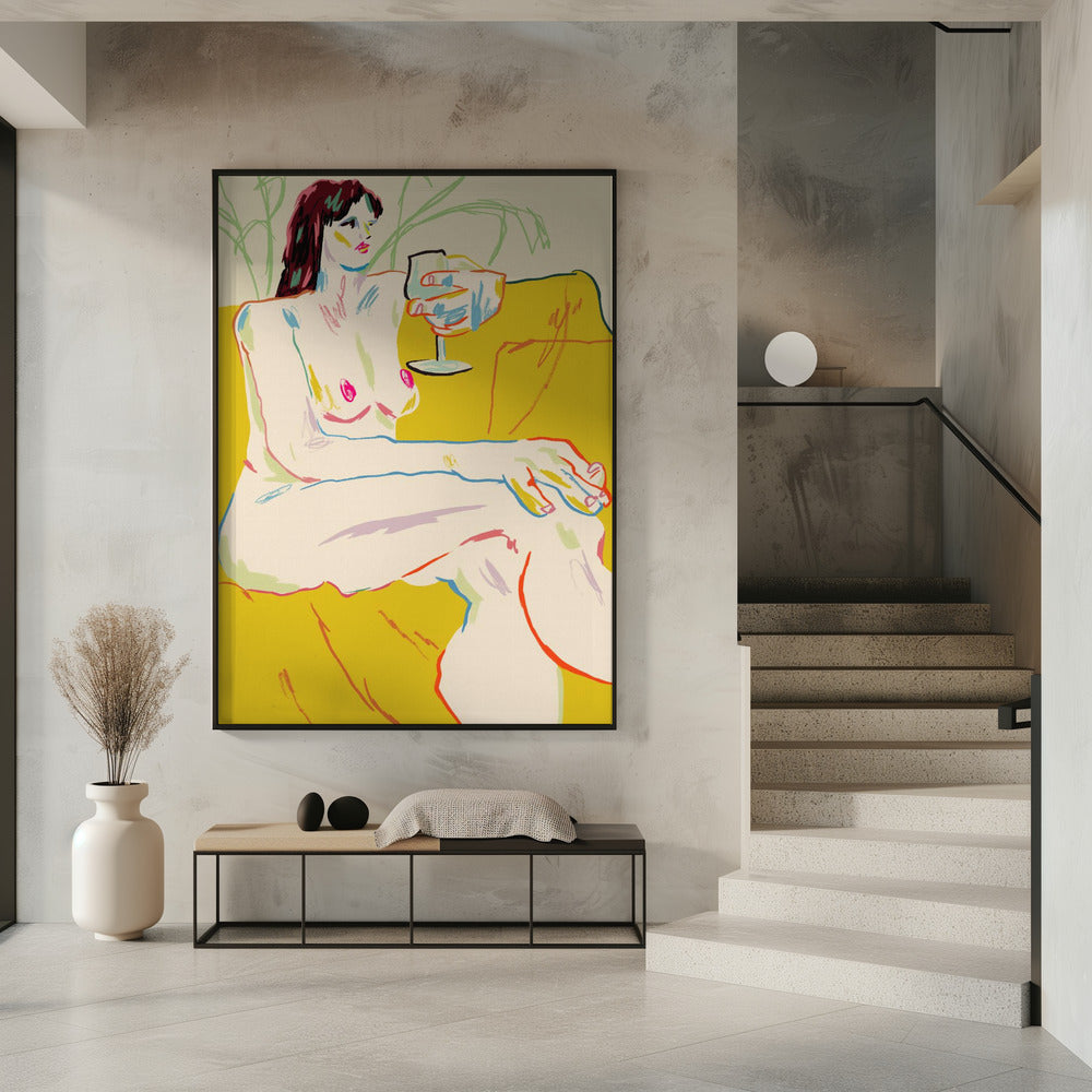 Girl With A Wineglass | Poster