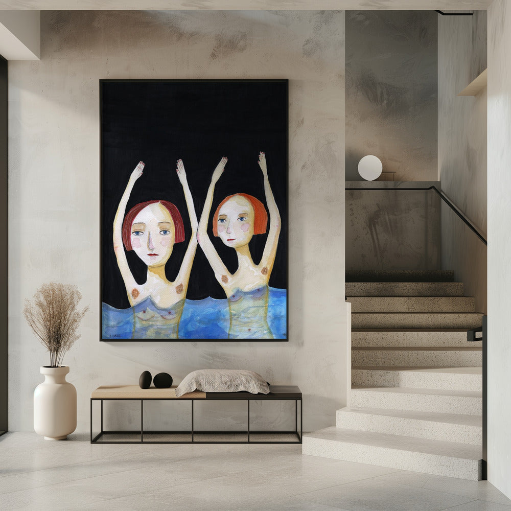 Swimming Girls | Poster