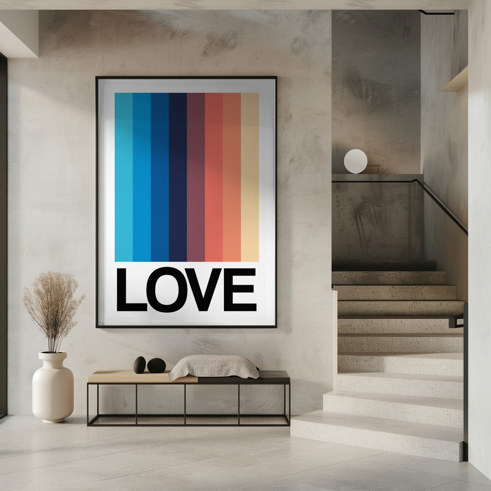 Mirror Stripe LOVE | Poster
