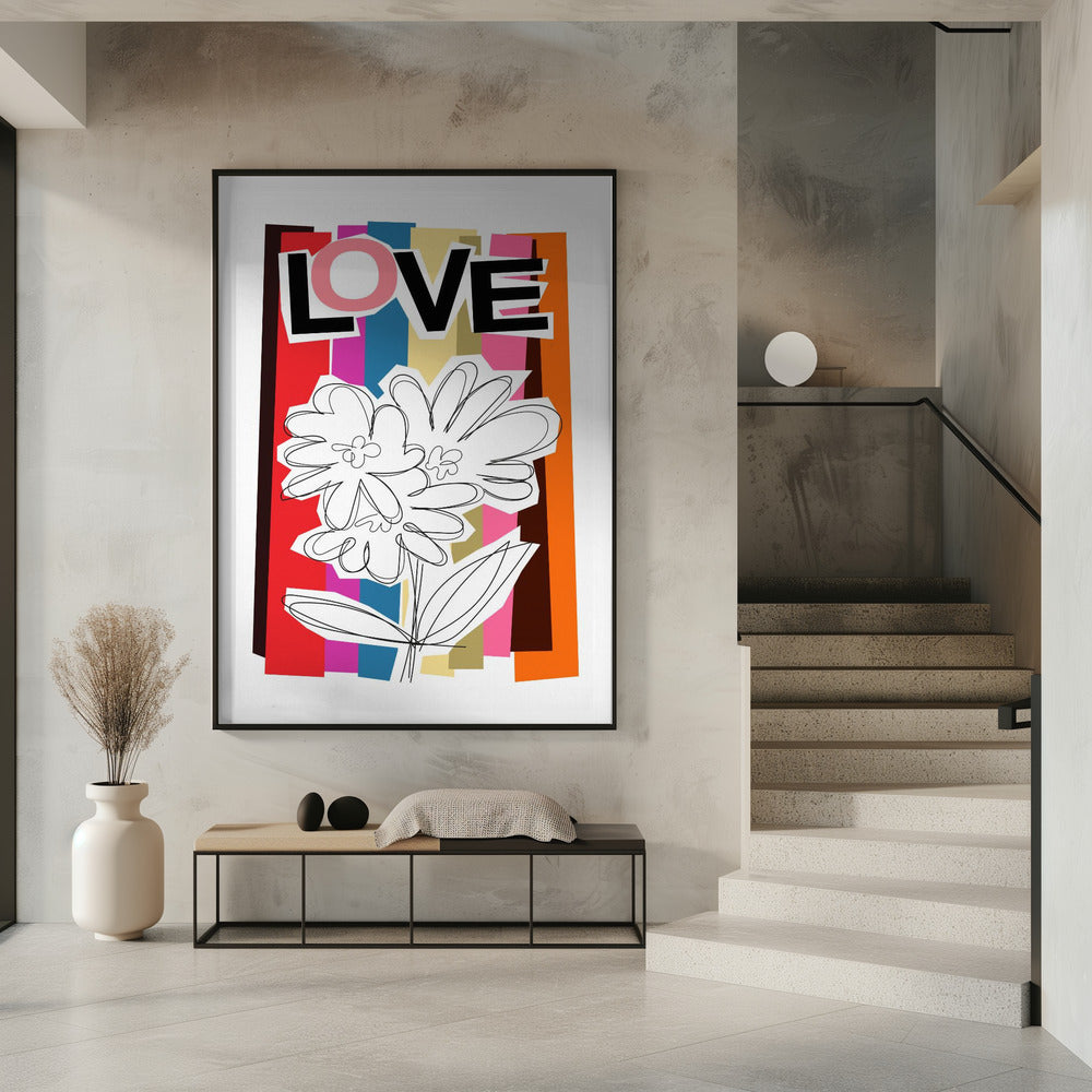 Scribble Flower Summer Fruits | Poster