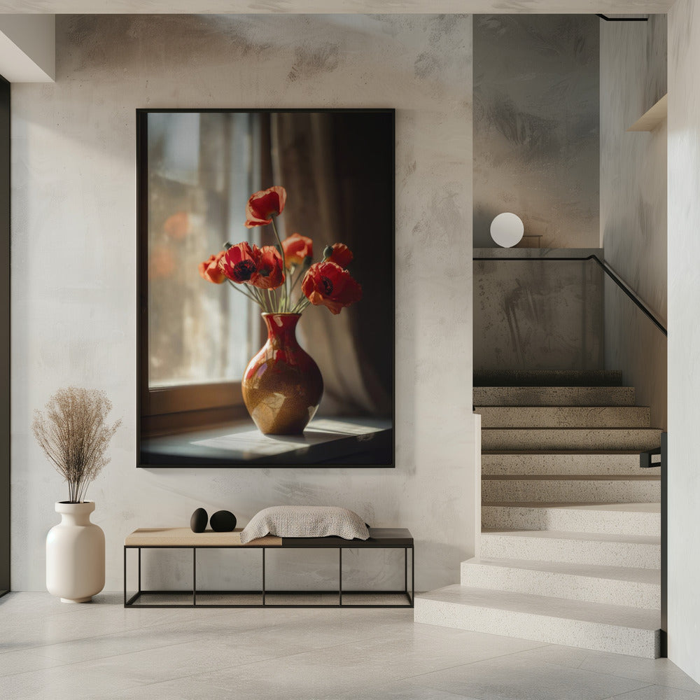 Warm Poppy Glow | Poster