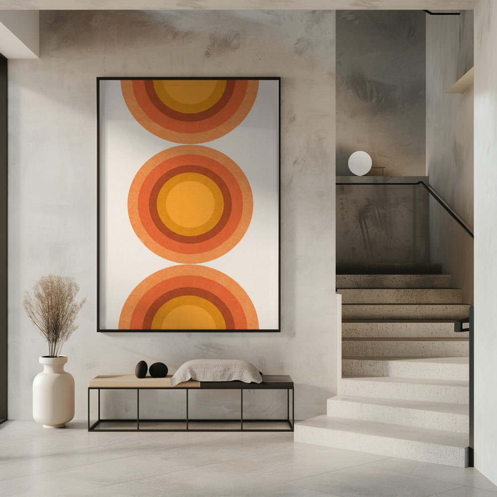 Retro Sun Circles | Poster