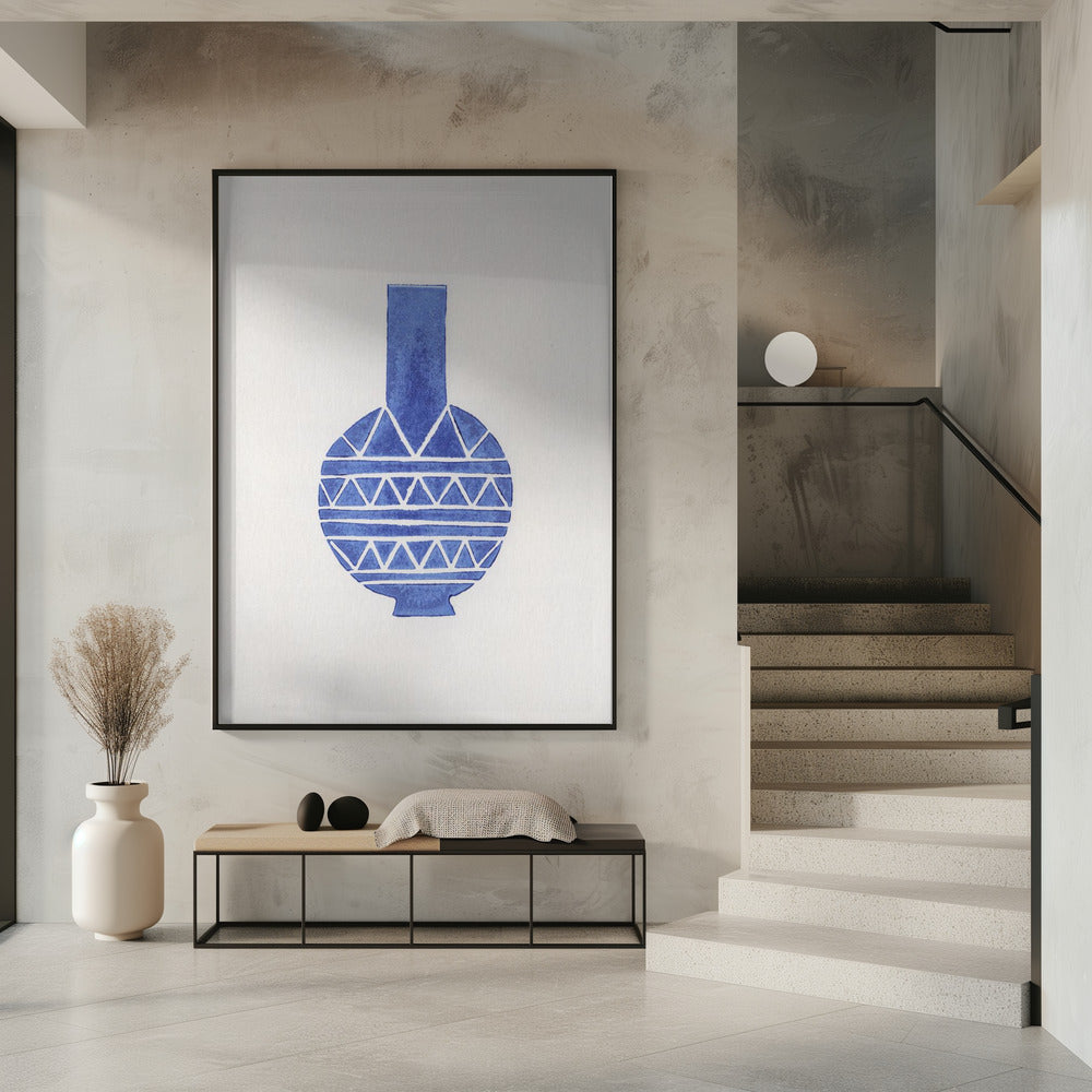 Linocut Vase #8 | Poster