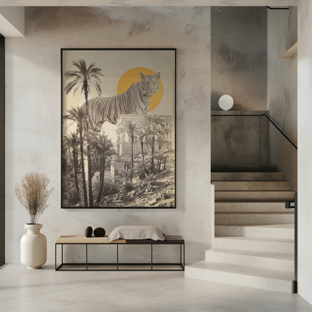 Giant Tiger In Ruins | Poster