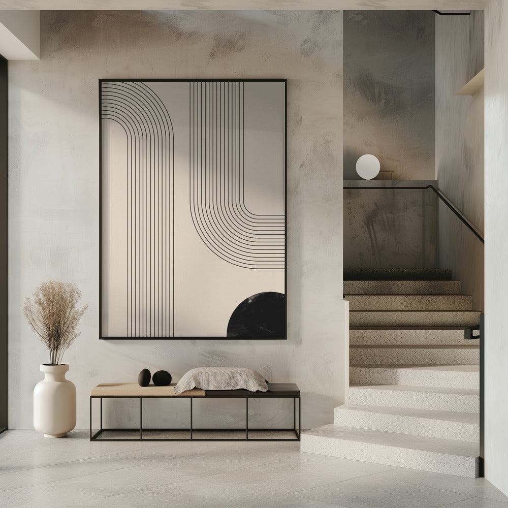 Black Minimal Line Art | Poster