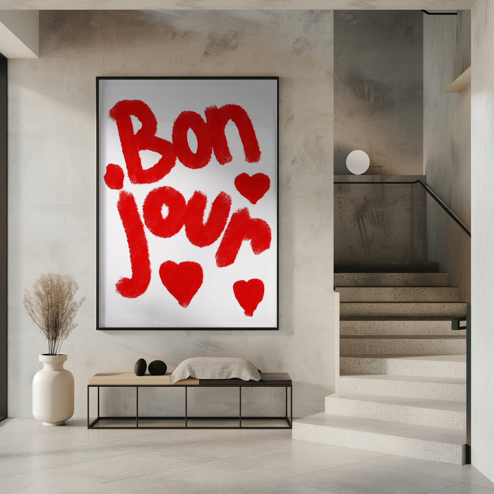 Bonjour Hearts | Poster