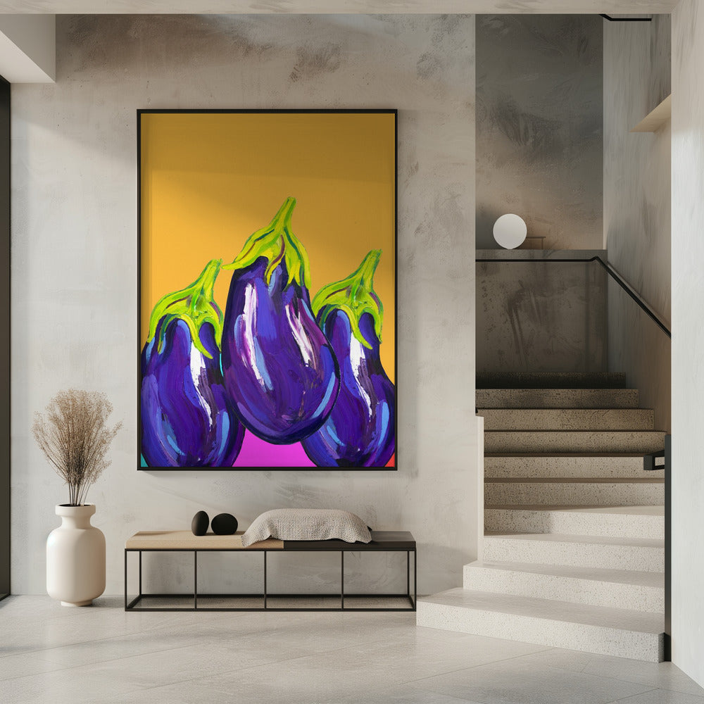 Groovy Aubergines | Poster