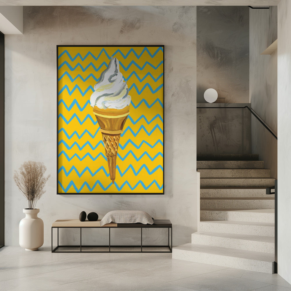 Ice Cream Yellow Zigzag | Poster