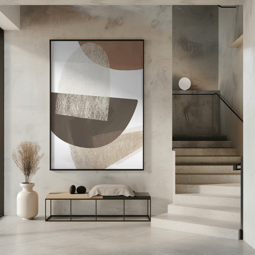 Earth Tone Geometric Art | Poster