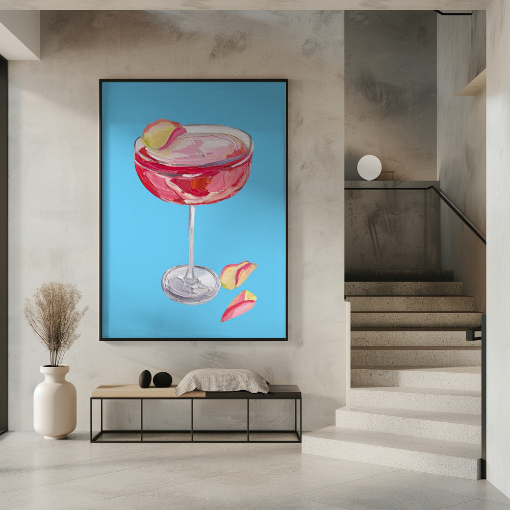 Sparkling Rose Gin Cocktail | Poster