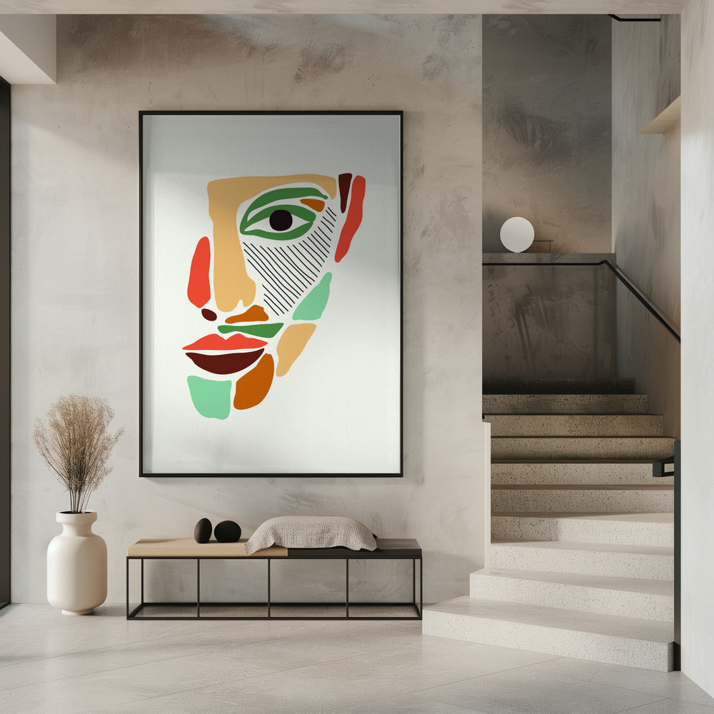 Color Abstract Faces #2 | Poster