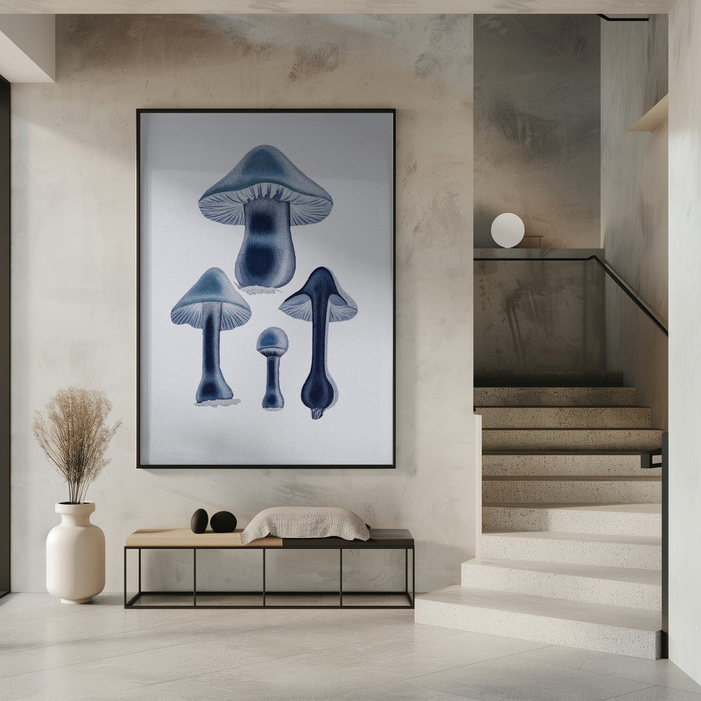 Agaricus Bulbosus - Blue | Poster