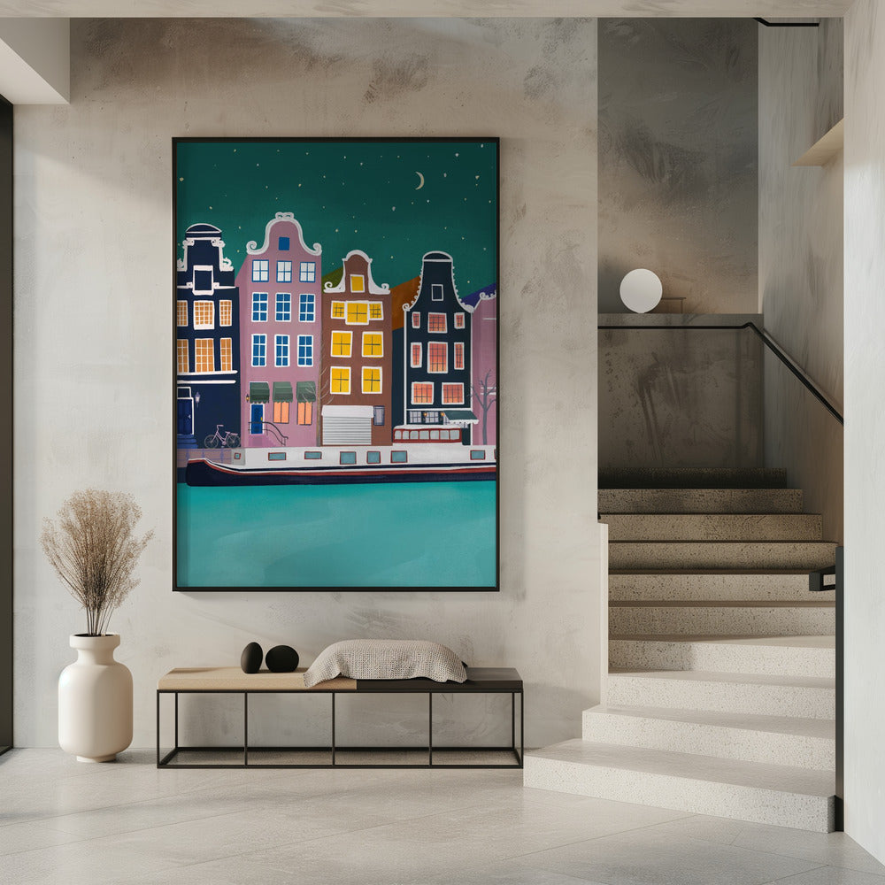 Amsterdam by night | Poster