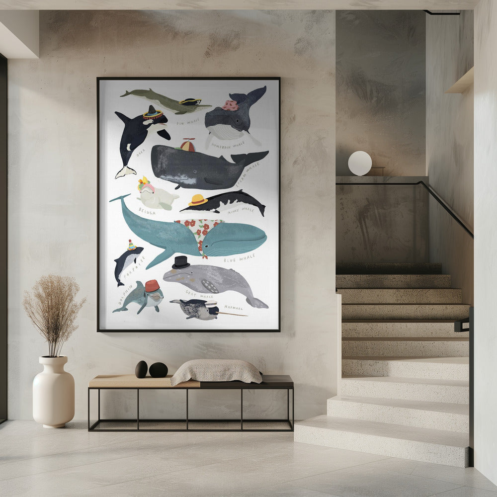 Whales In Hats | Poster