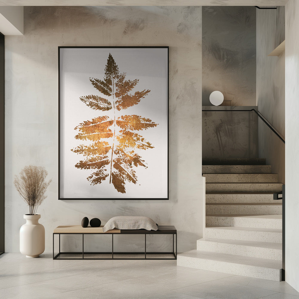 Oak Leaf Print   Gold | Poster