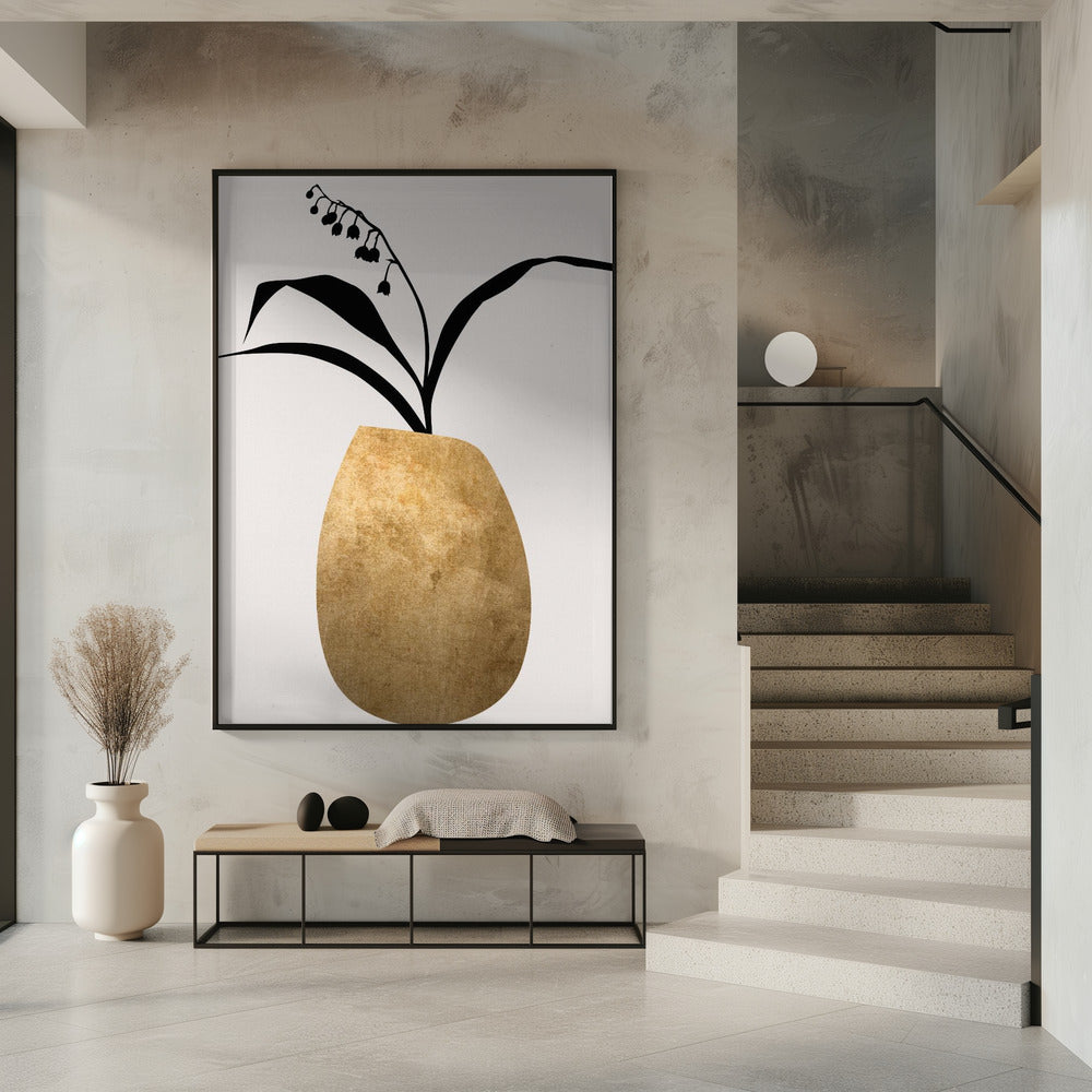 Water Lilies   Gold | Poster