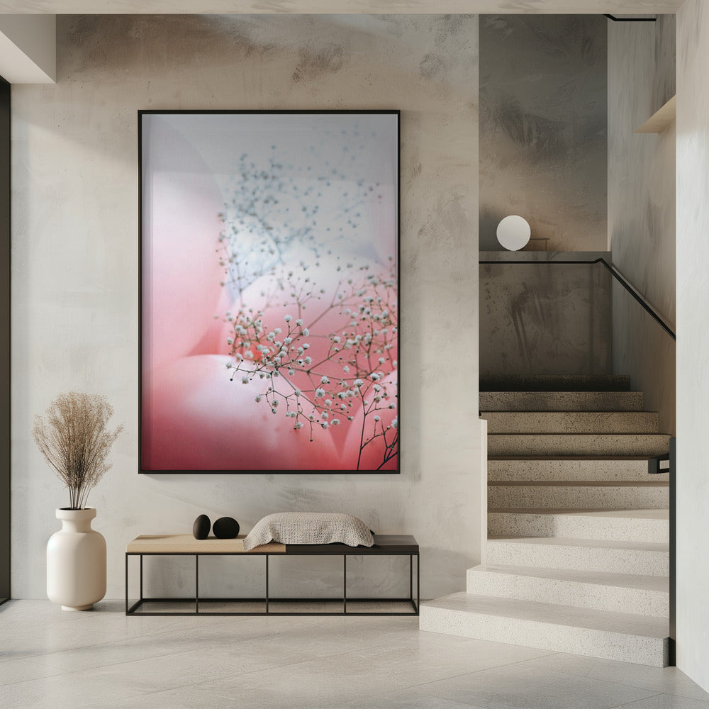 Delicate Balloons with Flower | Poster