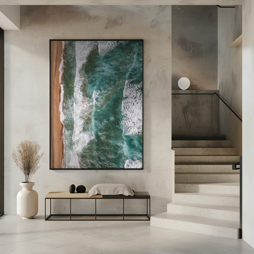 Waves Embrace Shore | Poster