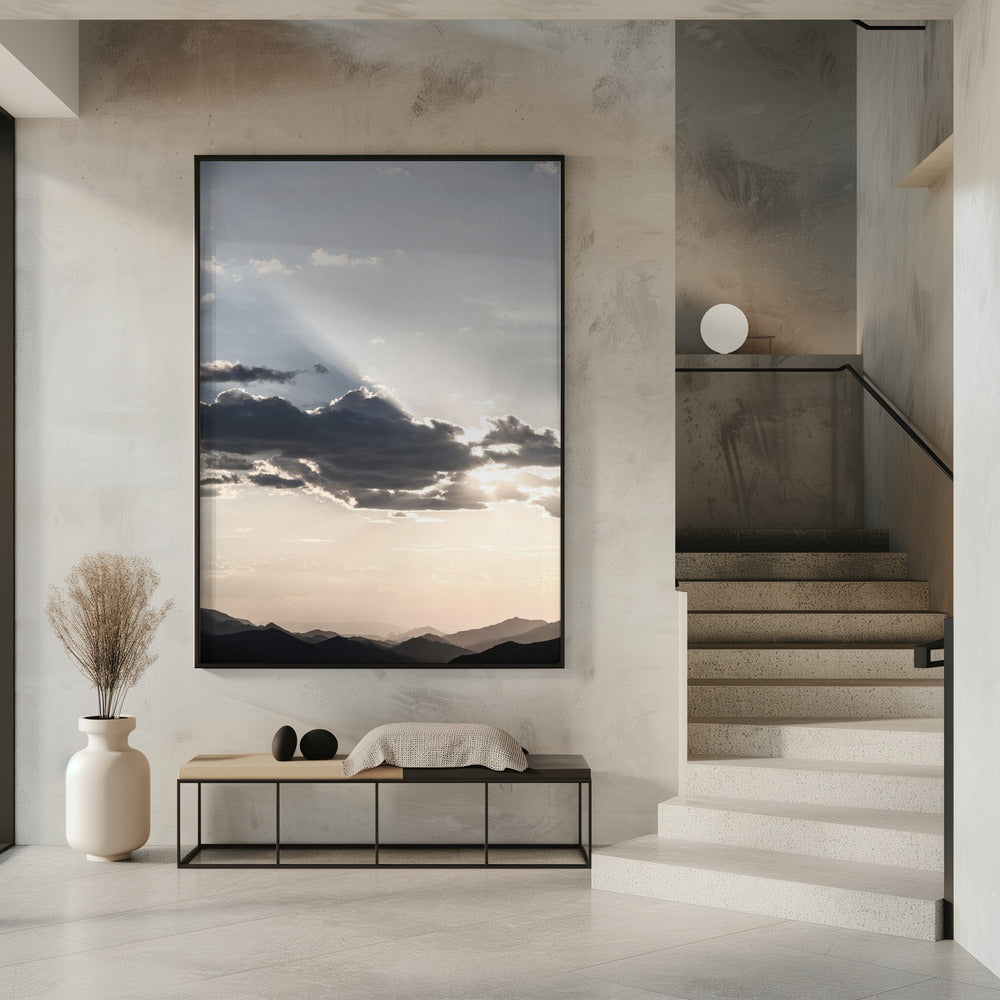 Mountain Landscape With Dramatic Clouds | Poster