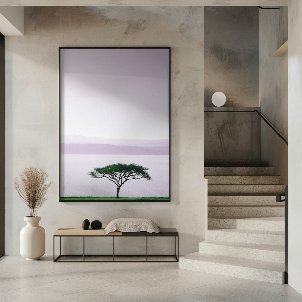 Tree By A Tranquil Lake | Poster