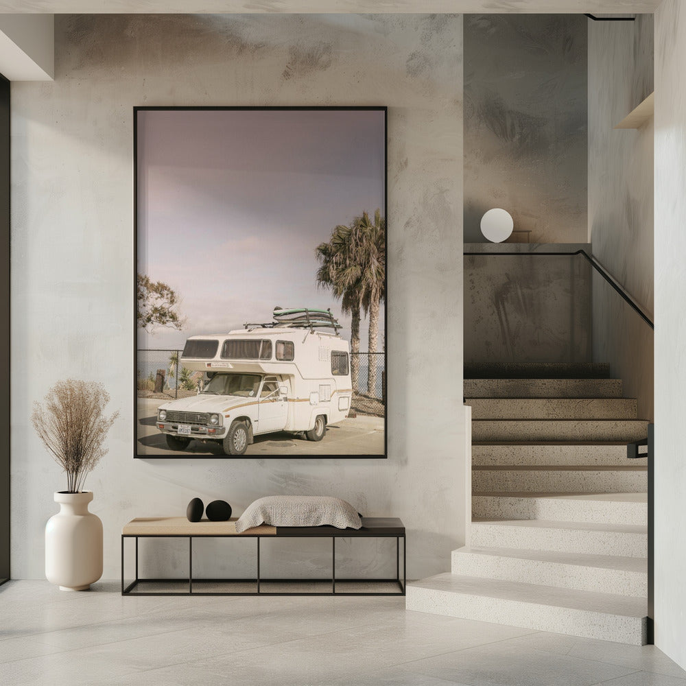 Vintage Camper Parked | Poster