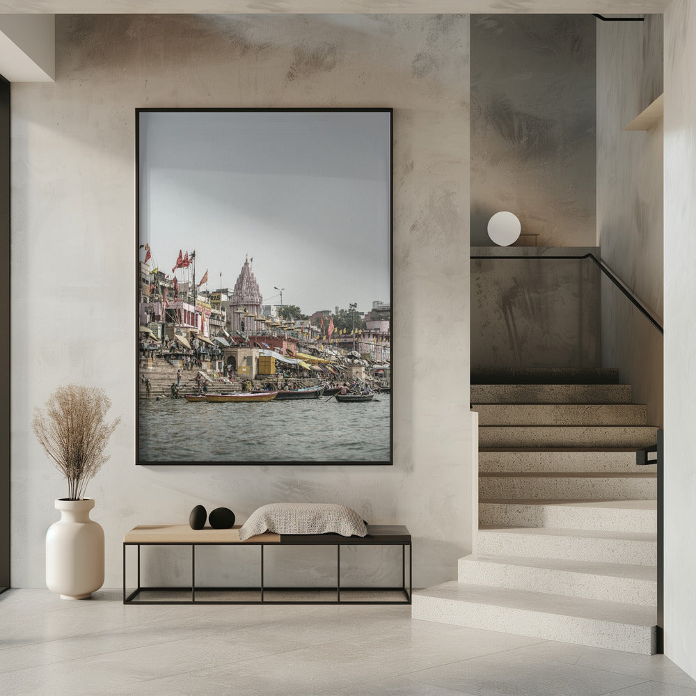 Ganges Riverside Scene | Poster