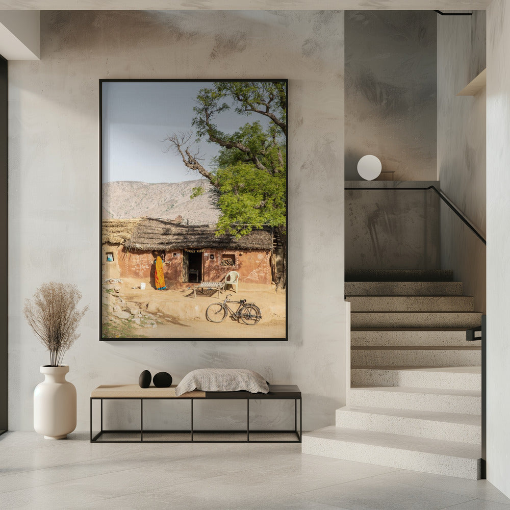 Rustic Indian Village Scene | Poster