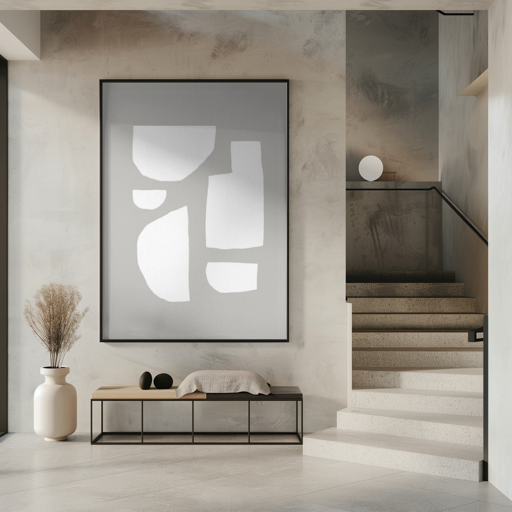 Minimalistic White Shapes | Poster