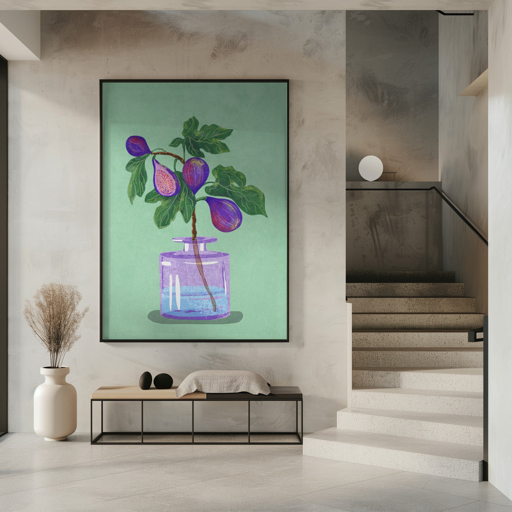 Figs Branch In Vase | Poster